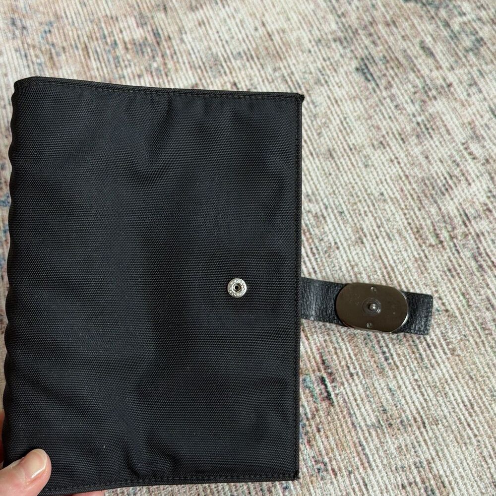 Gucci Pocket Agenda Cover Black Leather Planner Organizer Vintage Made in Italy - Picture 9 of 16